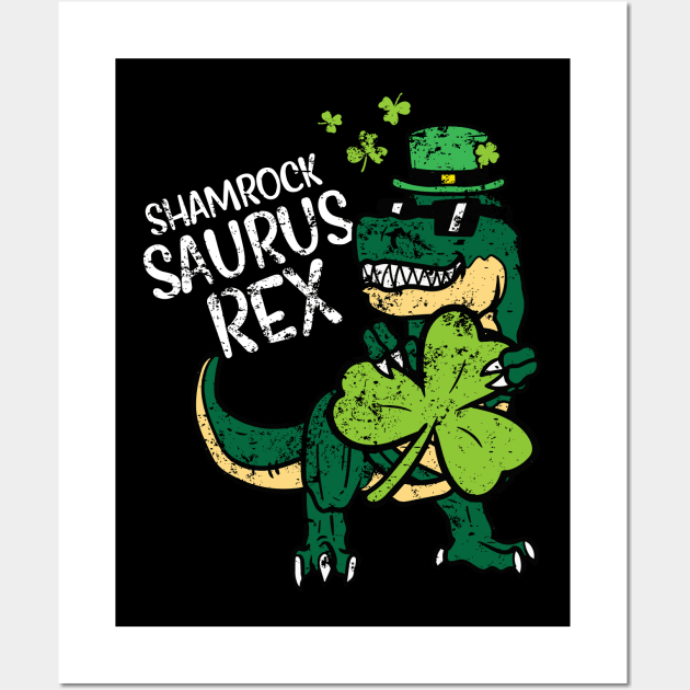 St Pat Rex Dino Saint Patricks Day Trex Wall Art by LEGO